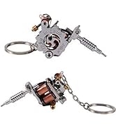 Mini Key Chain,Tattoo Gun Keychain Tattoo Machine Wallet Key Chains, Pop Cute Portable Tattoo Sup...