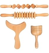 BUYMAX 4-in-1 Wood Therapy Massage Tools,Lymphatic Drainage Massager,Maderoterapia Kit for Effect...