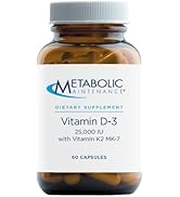 Metabolic Maintenance Vitamin D-3 25,000 IU + K2 - High Potency D3 with Vitamin K - Bone, Immune,...