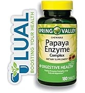 Support Helps Digestion and Nutrient Absorption with Spring Valley Papaya Enzyme Complex - Chewab...