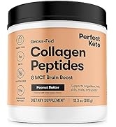 Perfect Keto Collagen Protein Powder with MCT Oil - Grassfed, GF, Multi Supplement, Best for Keto...