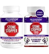 Stone Stopper Capsules & Gummies, Variety Pack, Kidney Cleanse, Kidney Support, Elderberry, Urina...