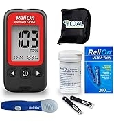 Blood Glucose Monitor Start Kit - Diabetes Testing Kit. Includes ReliOn Premier CLASSIC Blood Glu...