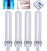 4 pcs 9 W Replacement UV Tube 365nm Lamp Bulb Tube for Nail Art Dryer UV Lamp Light