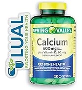 Calcium Plus Vitamin D. Includes Luall Sticker + Spring Valley Calcium Plus Vitamin D Tablets Die...